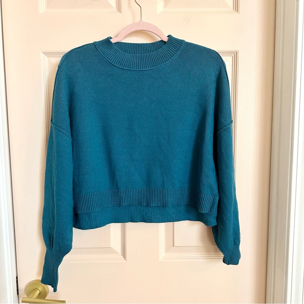 Blue pullover sweater